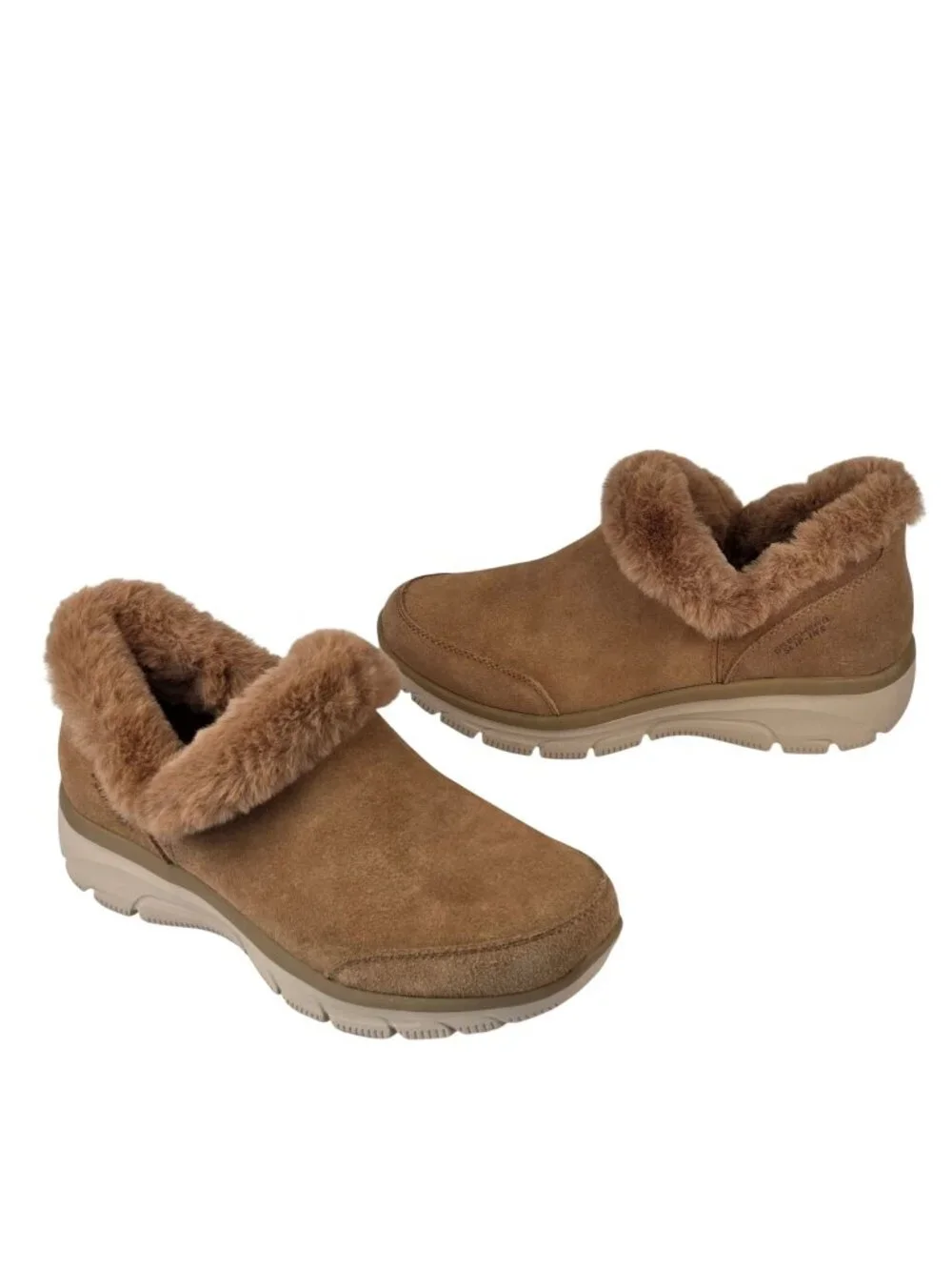 Skechers Easy Going Fall Feeling Tan Suede Slip Ins Size 9
